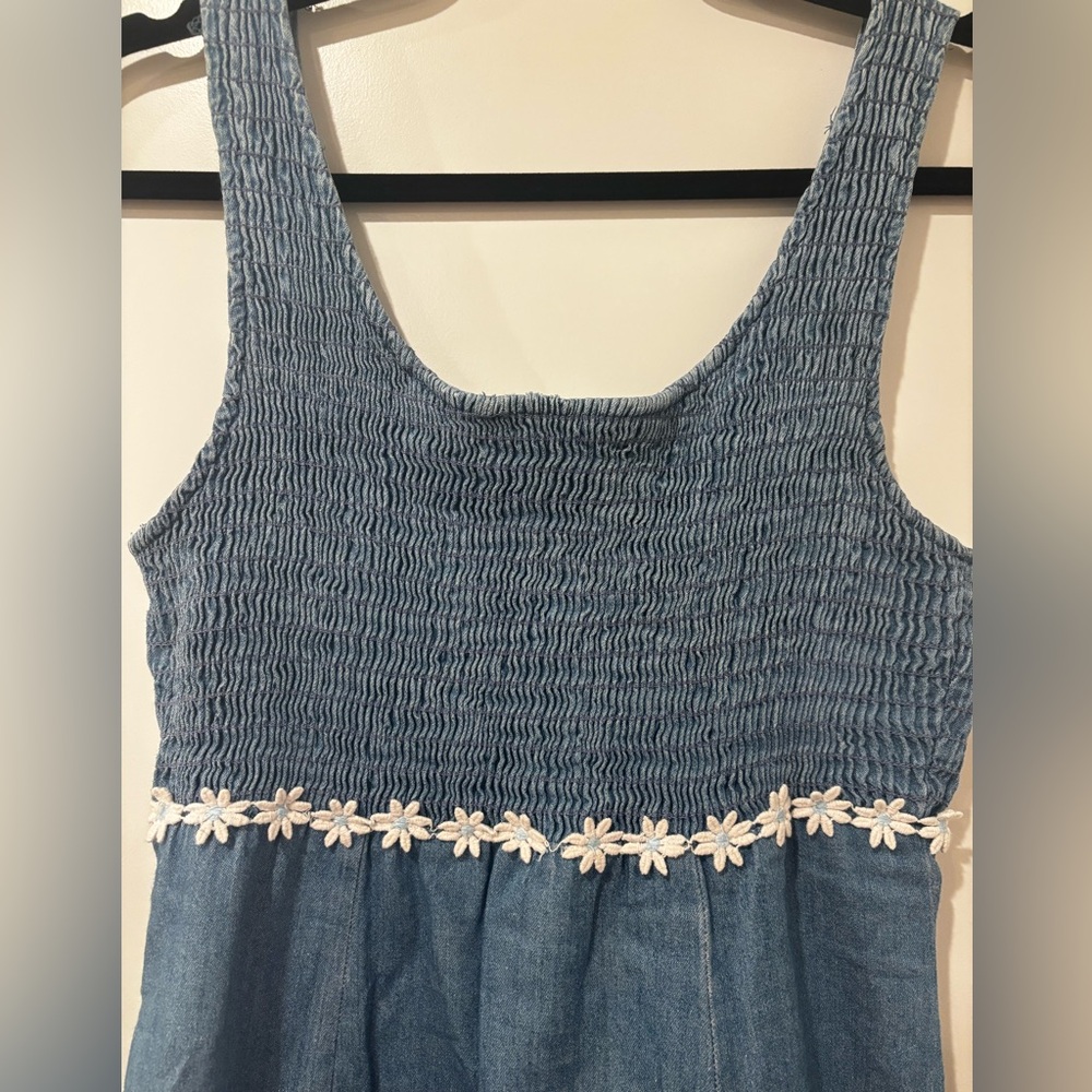Vintage California Concepts Denim Sundress – 90s Jean Dress Retro - Picture 2 of 6